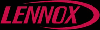 Lennox logo with bold pink lettering on a white background.